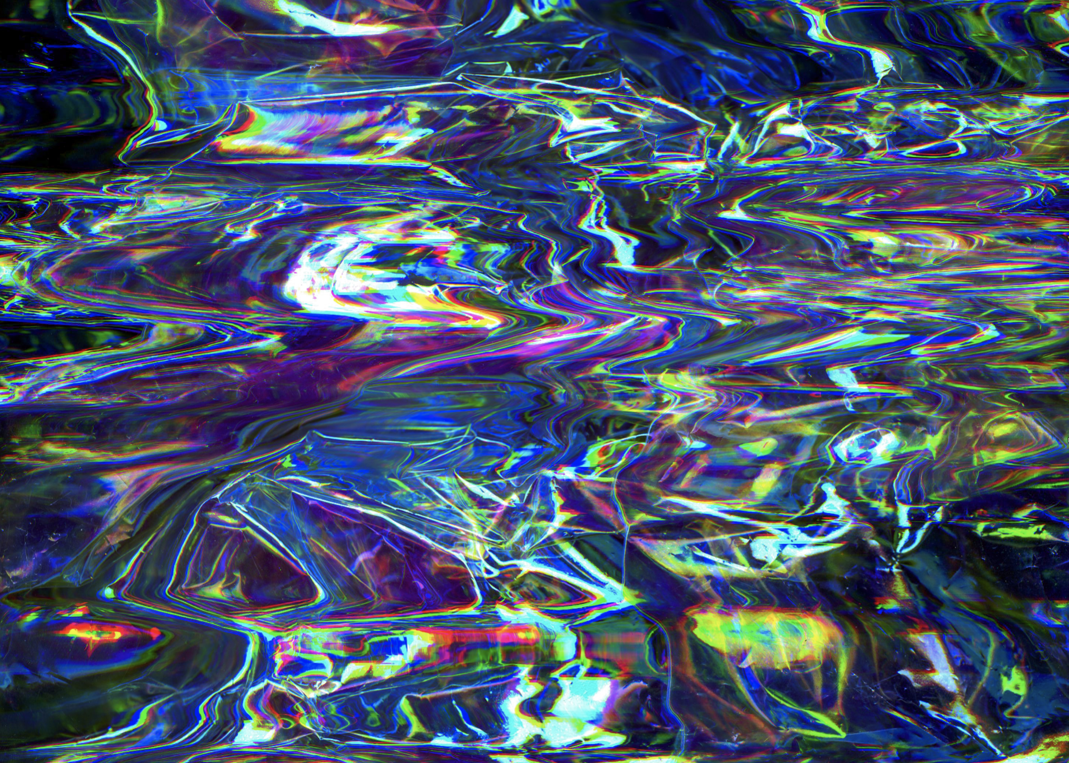 Exploration with limits of visible colours. Litmus cellophane scan.